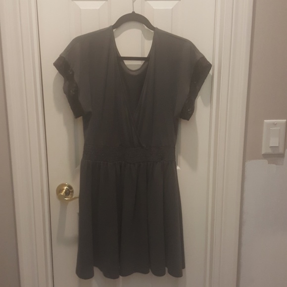 Dresses & Skirts - Grey jersey sequin detail dress